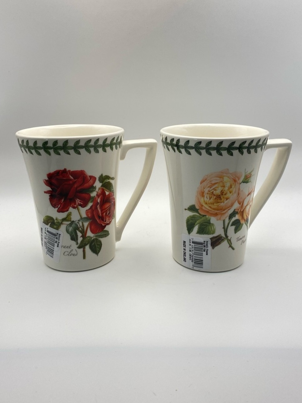 Portmeirion Botanic Roses Mugs Set of 2 Made in England Country Cottage NWT